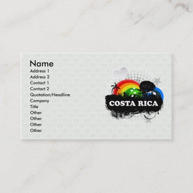 Carte De Visite Le Costa Rica fruité mignon (Devant)