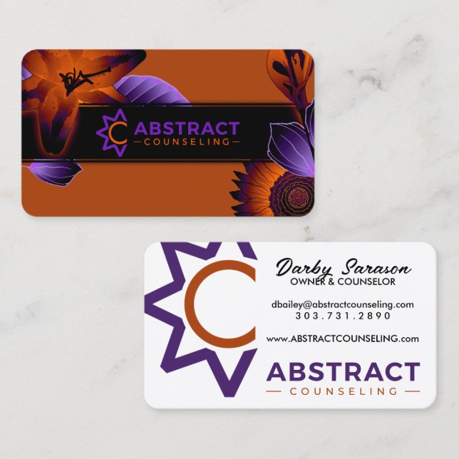 Carte De Visite Le counseling abstrait est devenu plus important d (Devant / Derrière)