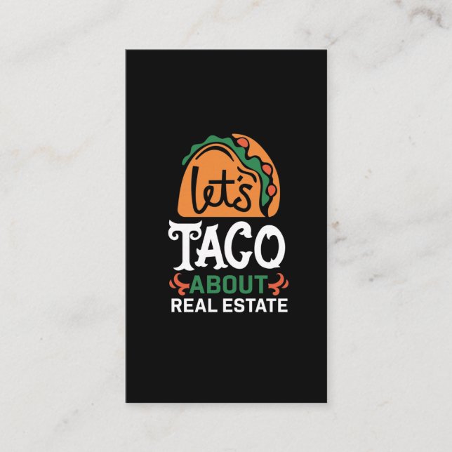 Carte De Visite Le courtier en immobilier Taco Lover Cite le gourm (Devant)