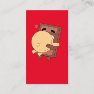 Carte De Visite Le Cutest Hug Pancake et Choco Valentine Love