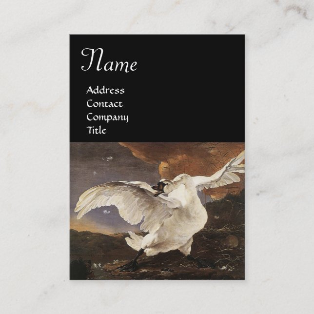 Carte De Visite Le cygne menacé (Devant)