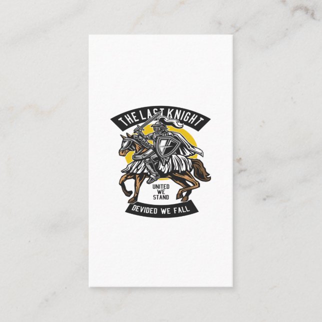 Carte De Visite Le Dernier chevalier (Devant)