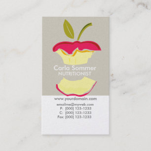 Carte De Visite Le diététicien NutriTionist de la pomme perd la 