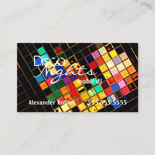Carte De Visite Le DJ coloré (Devant)