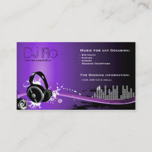 Carte De Visite Le DJ - coordonnateur de musique de disc-jockey