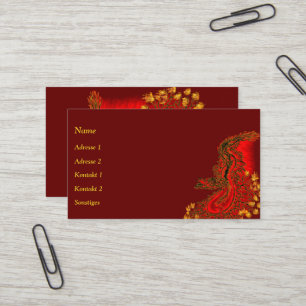 Carte De Visite Le dragon chinois à la toiture de tatouage