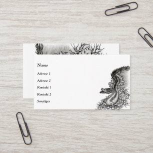 Carte De Visite Le dragon chinois au tatouage  