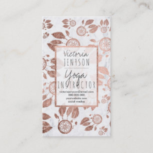 Carte De Visite Le dreamcatcher rose d'or de Faux fait varier le