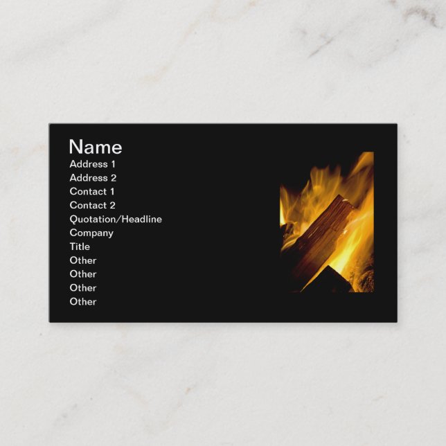 Carte De Visite Le feu de camp (Devant)