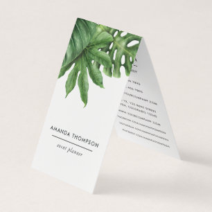 Carte De Visite Le feuillage vert tropical