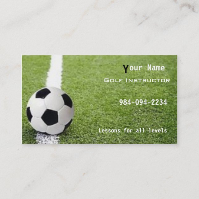 Carte De Visite Le football du football (Devant)
