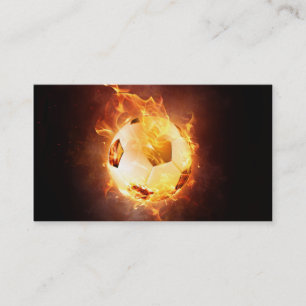 Carte De Visite Le football sous le feu, boule, le football