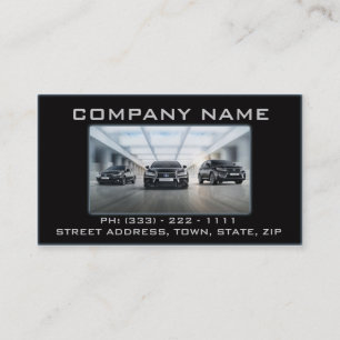 Carte De Visite Le garage noir des véhicules à moteur/mécanicie