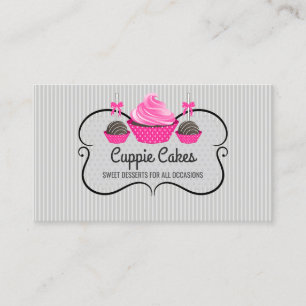 Carte De Visite Le gâteau élégant de petit gâteau saute la cui