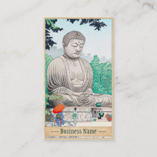 Carte De Visite Le grand Bouddha à Kamakura FUJISHIMA TAKEJI