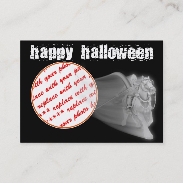 Carte De Visite Le Grim Reaper Ride Halloween cadre photo (Devant)
