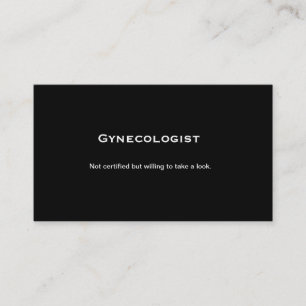 Carte De Visite Le gynécologue, activité pour briser la glace,