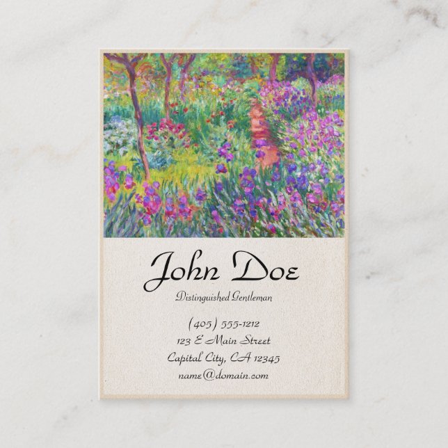 Carte De Visite Le jardin d'iris au cool de Giverny Claude Monet, (Devant)