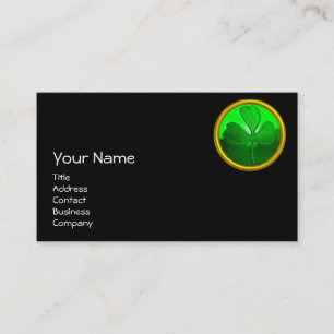 CARTE DE VISITE LE JOUR DE SAINT PATRICK CAT WITH GREEN IRISH