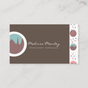 Carte De Visite Le logo de Cakepop arrose la boulangerie Motif