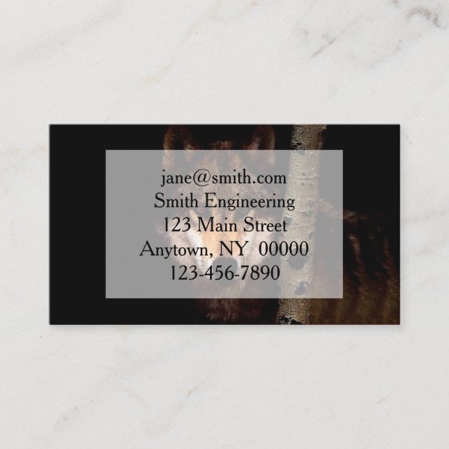 Carte De Visite Le loup fantôme (Devant)