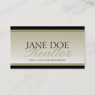 Carte De Visite Le manuscrit d'or d'agent immobilier se fanent