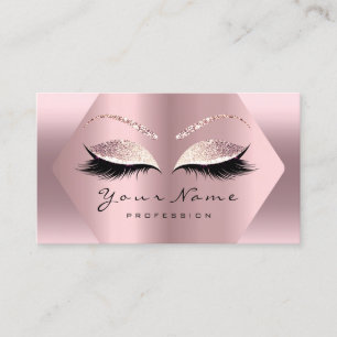 Carte De Visite Le maquilleur de parties scintillantes de rose