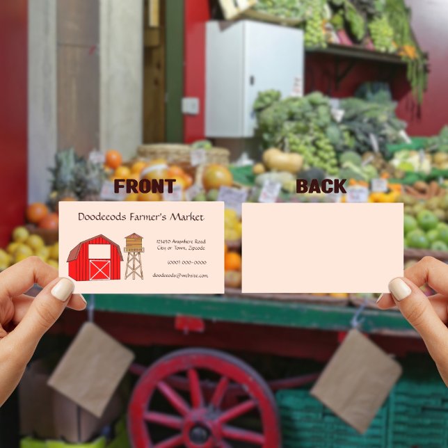 Carte De Visite Le marché agricole (Créateur téléchargé)