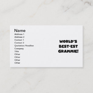 Carte De Visite Le Meilleur-est cadeaux noirs ou blancs de Grammie