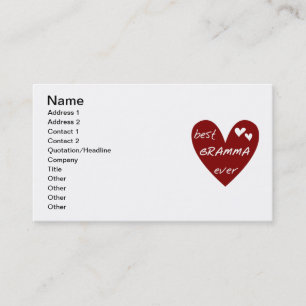 Carte De Visite Le meilleurs T-shirts et cadeaux de Gramma de