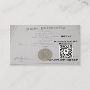 Carte De Visite Le métaphysicien Dudéiste