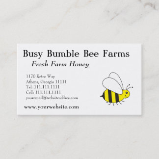 Carte De Visite Le miel de ferme d'apiculteurs gaffent l'abeille