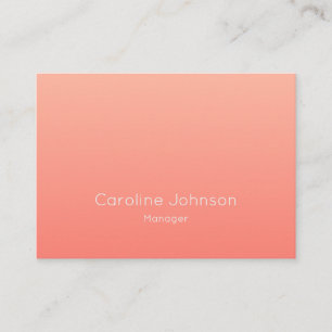 Carte De Visite Le minimaliste rose corail