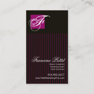 Carte De Visite Le "monogramme barre" - le consultant du marketing