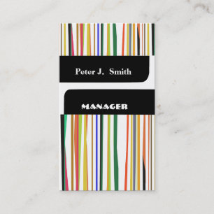 Carte De Visite Le motif barre moderne professionnel exécutif