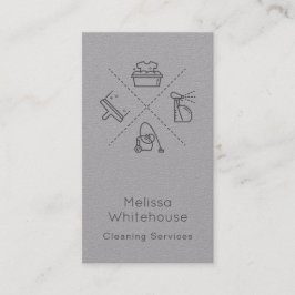 Carte De Visite Le nettoyage moderne à plat lisse entretient le