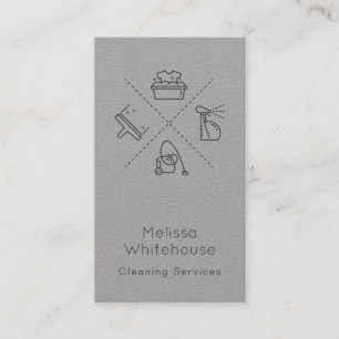 Carte De Visite Le nettoyage moderne à plat lisse entretient le
