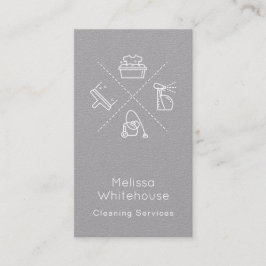Carte De Visite Le nettoyage moderne à plat lisse entretient le