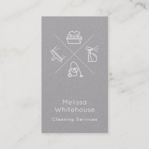 Carte De Visite Le nettoyage moderne à plat lisse entretient le
