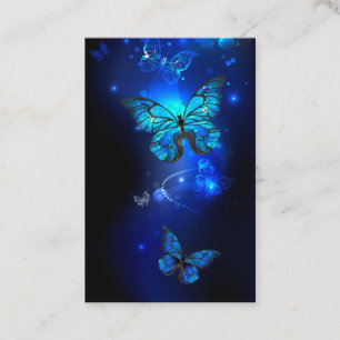 Carte De Visite Le papillon morpho dans l'Arrière - plan sombre