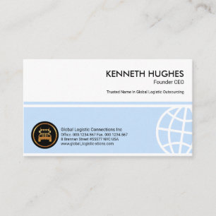 Carte De Visite Le PDG fondateur de Blue Global Box Stripes