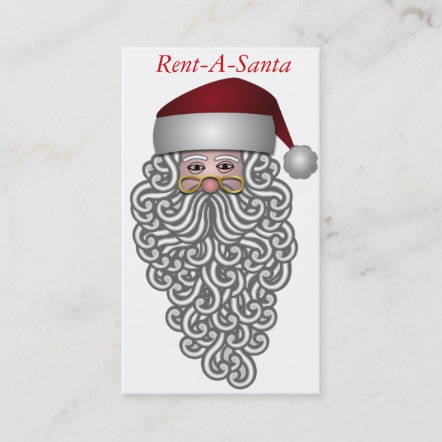 Carte De Visite Le Père Noël loue une Père Noël (Devant)