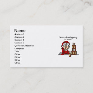Carte De Visite Le Père Noël va en ville
