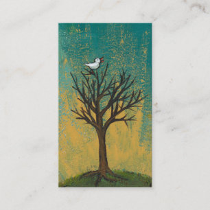 Carte De Visite Le petit oiseau chante la peinture assez originale