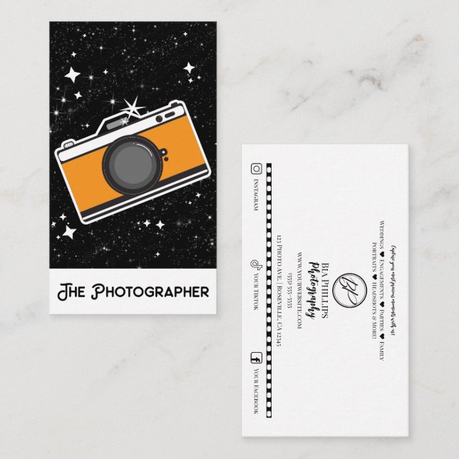 Carte De Visite Le photographe photographe photographique mystique (Devant / Derrière)