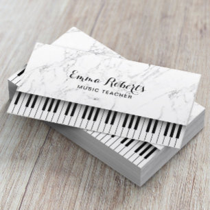 Carte De Visite Le piano de professeur de musique verrouille le
