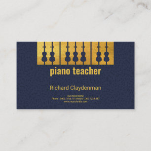 Carte De Visite Le piano d'or verrouille la musique principale