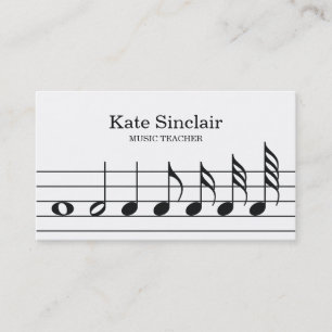 Carte De Visite Le piano élégant de professeur de musique