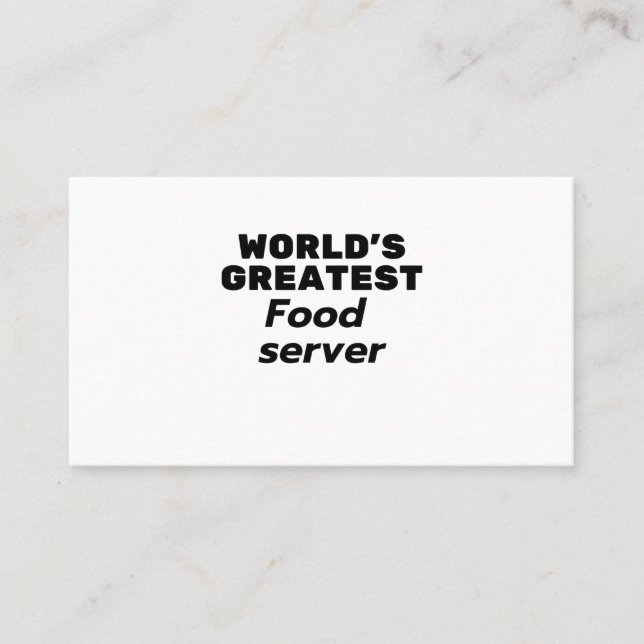 Carte De Visite Le plus grand serveur alimentaire au monde (Devant)