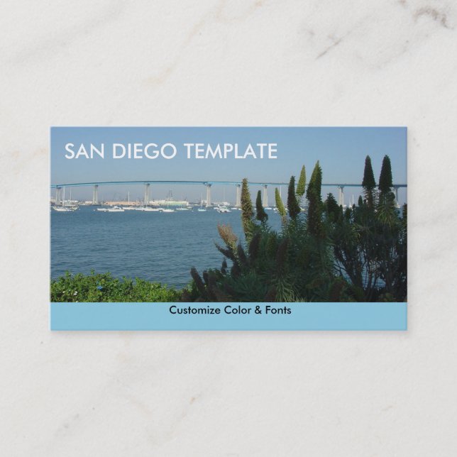 Carte De Visite Le pont du Coronado San Diego (Devant)